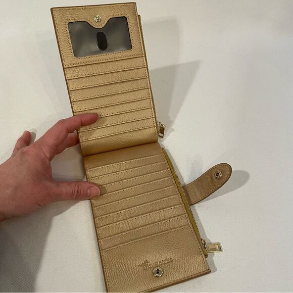 Travelambo RIFD blocking travel wallet gold *has damage - Picture 6 of 8